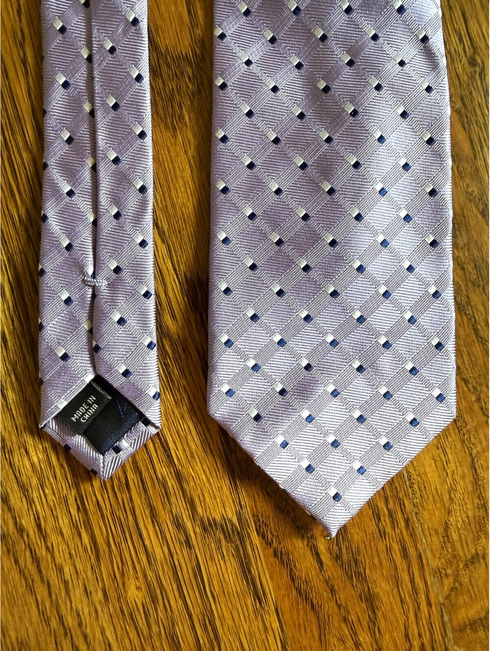 Jos. A. Bank 100% Silk Woven Purple Blue White Geometric Men’s Tie Classic